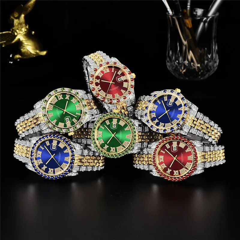 2021 Iced Out Watch Men Luxury Brand gold Full Diamond Mens Watches Quartz Mens Watch hip hop diamond
2021 Iced Out Watch Men Luxury Brand gold Full Diamond Mens Watches Quartz Mens Watch hip hop diamond