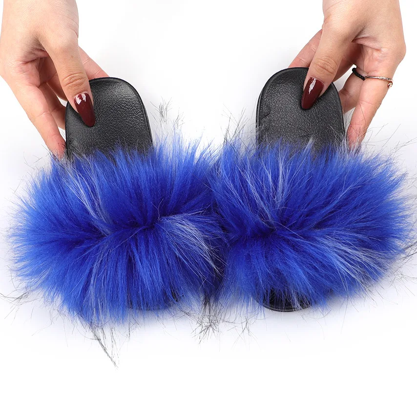 Simple Fashion Colorful Fox Fur Flat Slides Shoes High Quality Plush Furry Slippers For Kids
Simple Fashion Colorful Fox Fur Flat Slides Shoes High Quality Plush Furry Slippers For Kids