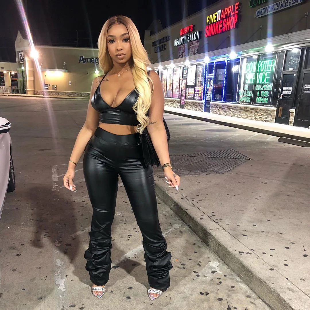 Hot sale Skinny Trousers 2020 Autumn High Elastic Waist PU Leather Stacked Pants For Women
Hot sale Skinny Trousers 2020 Autumn High Elastic Waist PU Leather Stacked Pants For Women