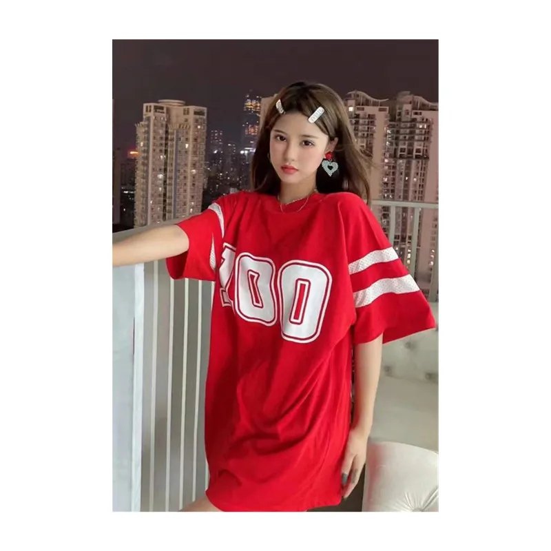 Designer clothes mid long T shirt Labeled high-end women's short-sleeved T-shirt loose European beauty 2022 summer new
Designer clothes mid long T shirt Labeled high-end women's short-sleeved T-shirt loose European beauty 2022 summer new