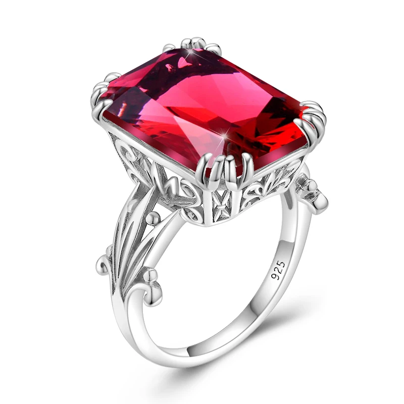 Vintage Victorian Filigree Ruby 925 Sterling Silver Women's Trendy Red Gemstone Rings Party Wedding Jewelry
Vintage Victorian Filigree Ruby 925 Sterling Silver Women's Trendy Red Gemstone Rings Party Wedding Jewelry
