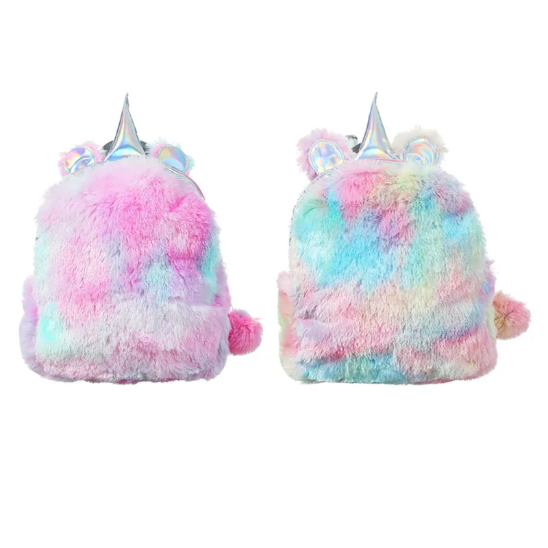 Wholesale colorful fleece cartoon unicorn PU back fashion kids travel backpack, As picture show
Wholesale colorful fleece cartoon unicorn PU back fashion kids travel backpack, As picture show