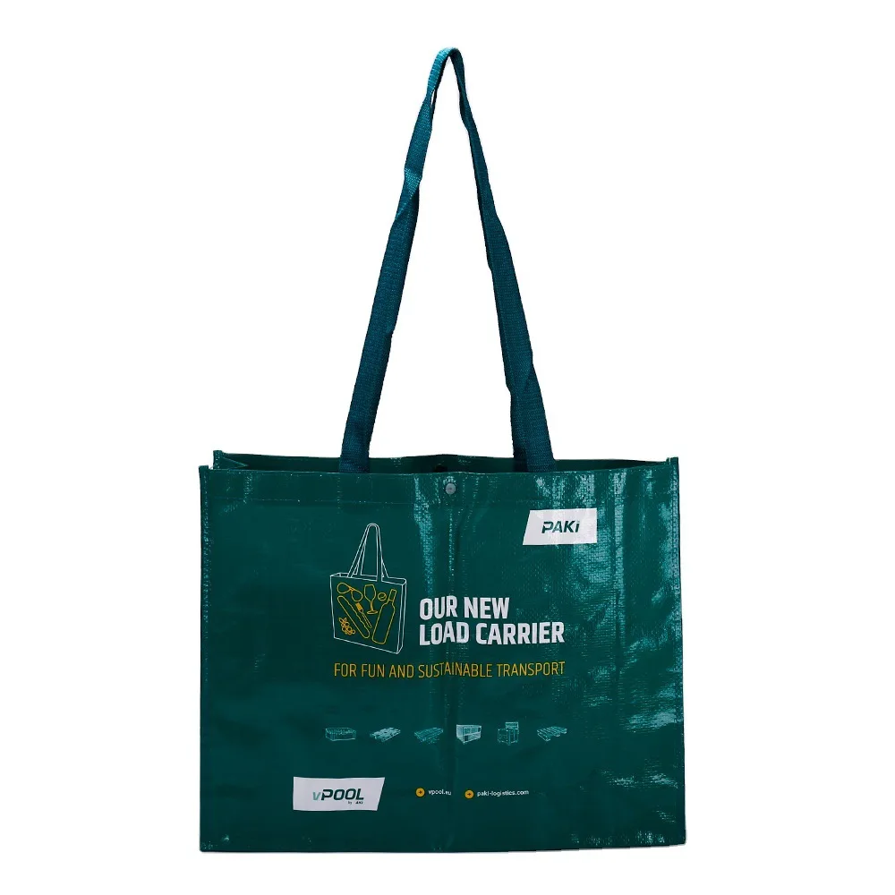 Useful extra large colorful laminated recyclable tote shopping laundry polypropylene pp woven bags