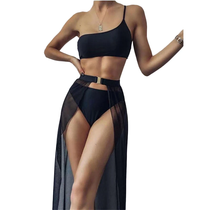 custom logo label tag new arrivals 2021 3 piece bikini set women black 3 piece swimwear with skirt, Solid
custom logo label tag new arrivals 2021 3 piece bikini set women black 3 piece swimwear with skirt, Solid