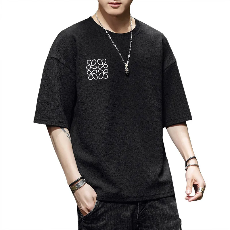 Short-Sleeved T-shirt Men's Fashion Brand round Neck Bottoming Shirt Loose Casual Short Sleeve Half Sleeve T-shirt Men
Short-Sleeved T-shirt Men's Fashion Brand round Neck Bottoming Shirt Loose Casual Short Sleeve Half Sleeve T-shirt Men