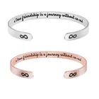 Inspirational Bracelets Keep Going Arrow Engraved Personalized Mantra Cuff Bangle