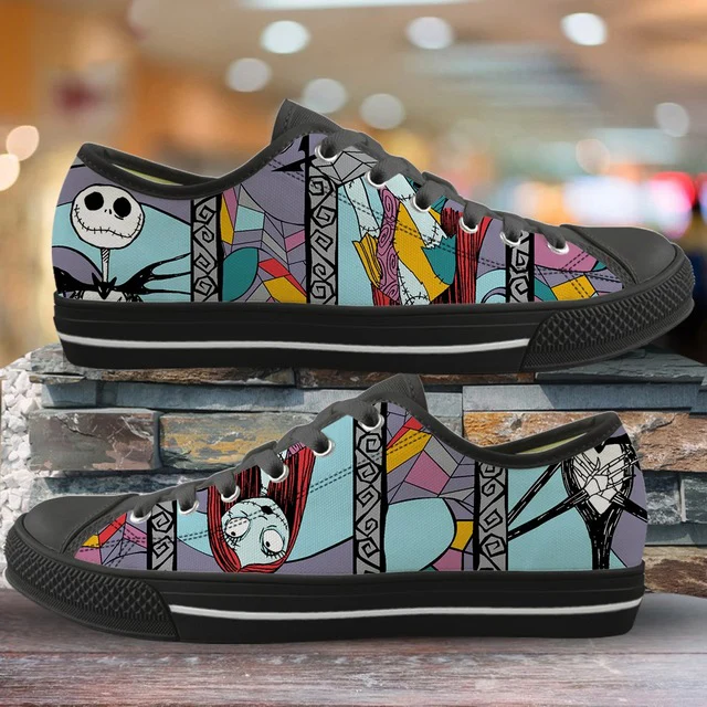 Men's Casual Shoes Custom The Nightmare Before Christmas Design Low Top Black Canvas Shoes Women Spring Ladies Flats Lace Up, Customized
Men's Casual Shoes Custom The Nightmare Before Christmas Design Low Top Black Canvas Shoes Women Spring Ladies Flats Lace Up, Customized