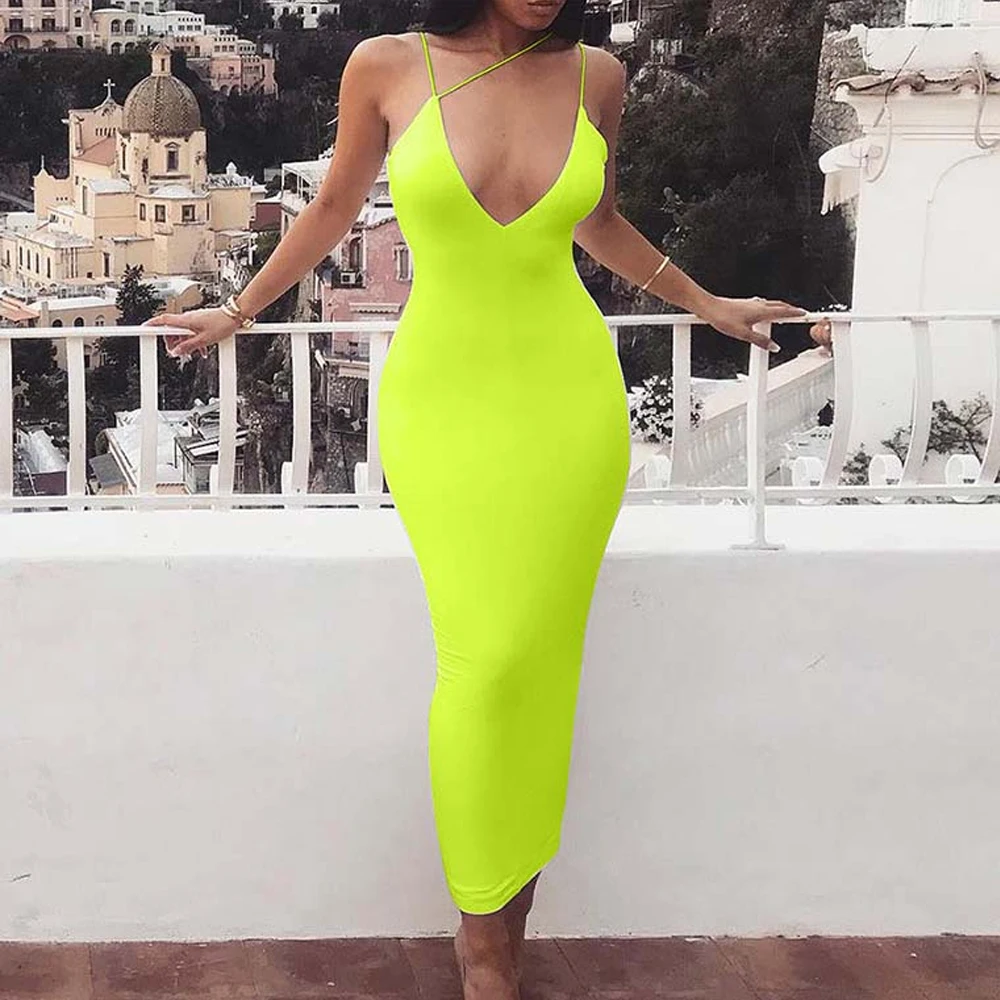FS0203D 2019 Hot sale neon color summer women dress, Shown
FS0203D 2019 Hot sale neon color summer women dress, Shown