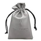 Custom Printed Logo Korean Style Luxury Small PU Drawstring Cosmetic Pouch