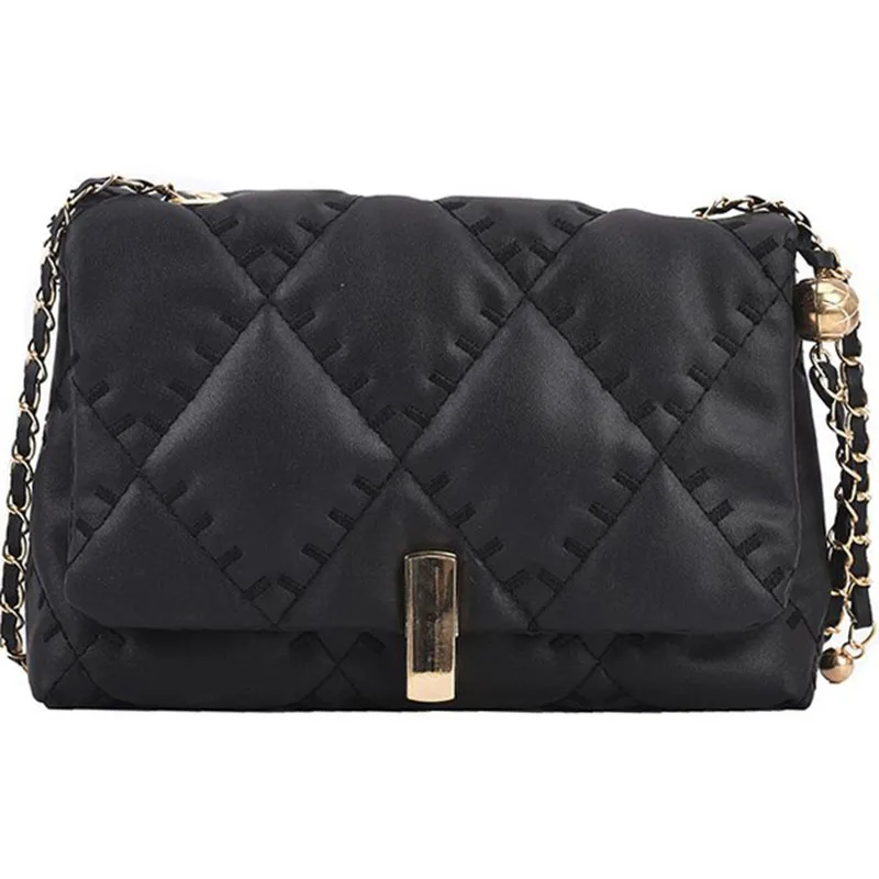 Diamond Check Pattern Soft Leather Metal Strip Lock Popular Shoulder Bag Fashionable Casual Messenger Bag Texture Chain Bag 276
Diamond Check Pattern Soft Leather Metal Strip Lock Popular Shoulder Bag Fashionable Casual Messenger Bag Texture Chain Bag 276