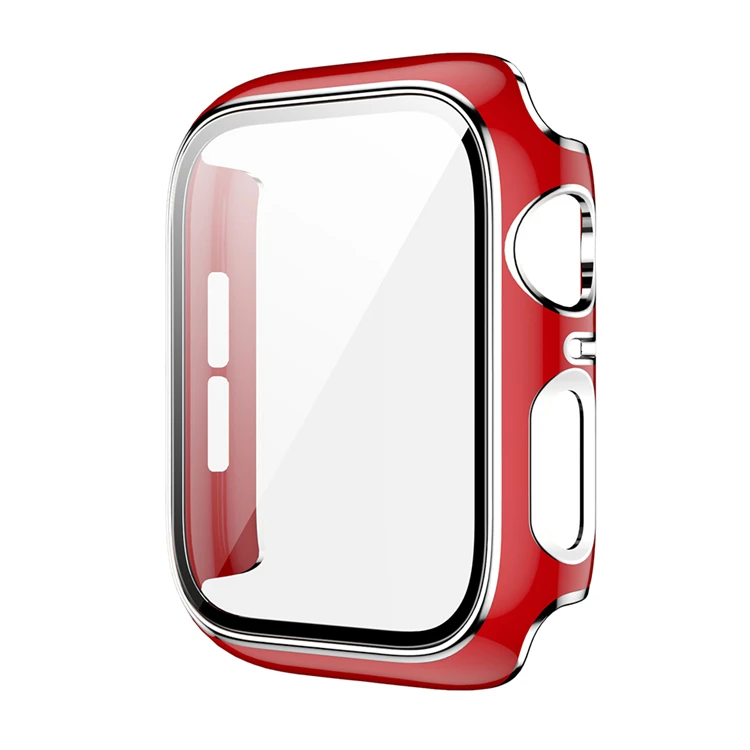 Luxury Hard Plastic Frame Shell Tempered Glass Cover For Apple Watch Series 7 41mm 45mm SE 6 5 4 40mm 44mm 3 2 38mm 42mm case, 12 colors
Luxury Hard Plastic Frame Shell Tempered Glass Cover For Apple Watch Series 7 41mm 45mm SE 6 5 4 40mm 44mm 3 2 38mm 42mm case, 12 colors