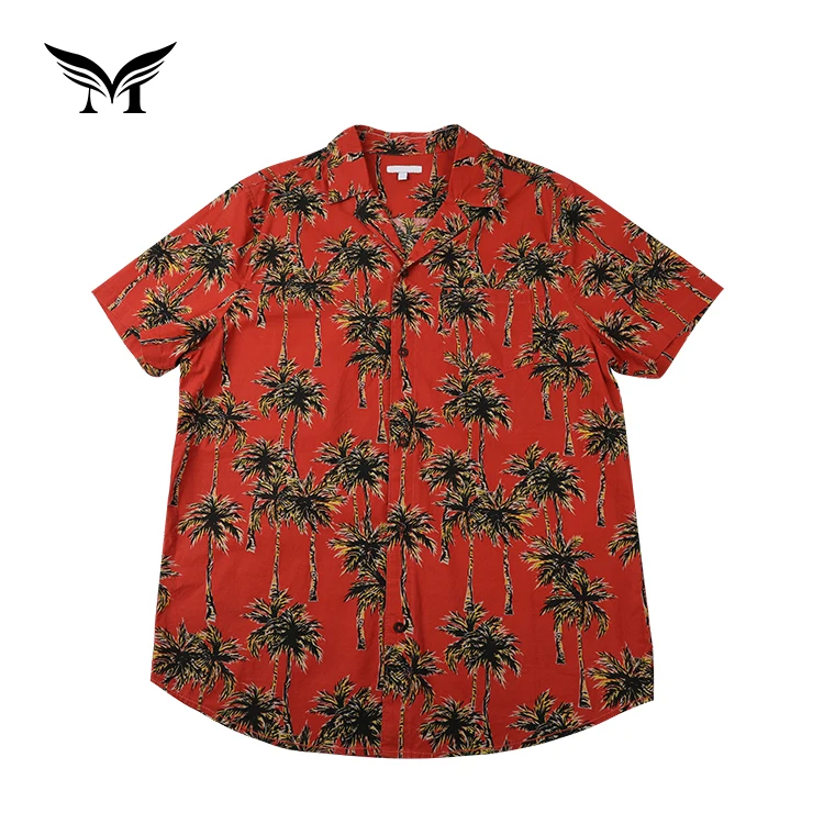 Fashion design new short sleeve men's cotton printed red color shirt beach hawaiian
Fashion design new short sleeve men's cotton printed red color shirt beach hawaiian