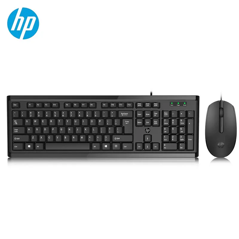 

HP Keyboard and Mouse Combo KM10 104 Keys Gaming Office Computer Laptop Mice Black USB Wired Keyboard and Mouse Set