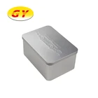 Metal Tin Can Hot Selling Rectangle Embossing Tin Can for Gift Packaging