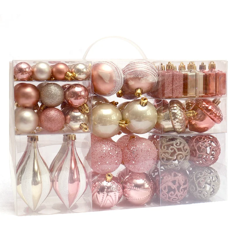 chic champagne silver and rose gold christmas ball set for christmas tree decoration
chic champagne silver and rose gold christmas ball set for christmas tree decoration