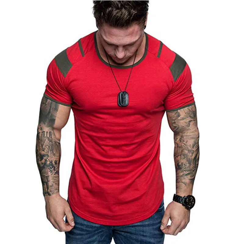 Men's T-shirt spring round neck sports short sleeve fitness men's clothing, Customied
Men's T-shirt spring round neck sports short sleeve fitness men's clothing, Customied