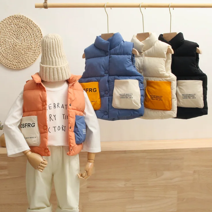 wholesale price 2020 new style cartoon winter Children's Down Collar sleeveless baby vest
wholesale price 2020 new style cartoon winter Children's Down Collar sleeveless baby vest