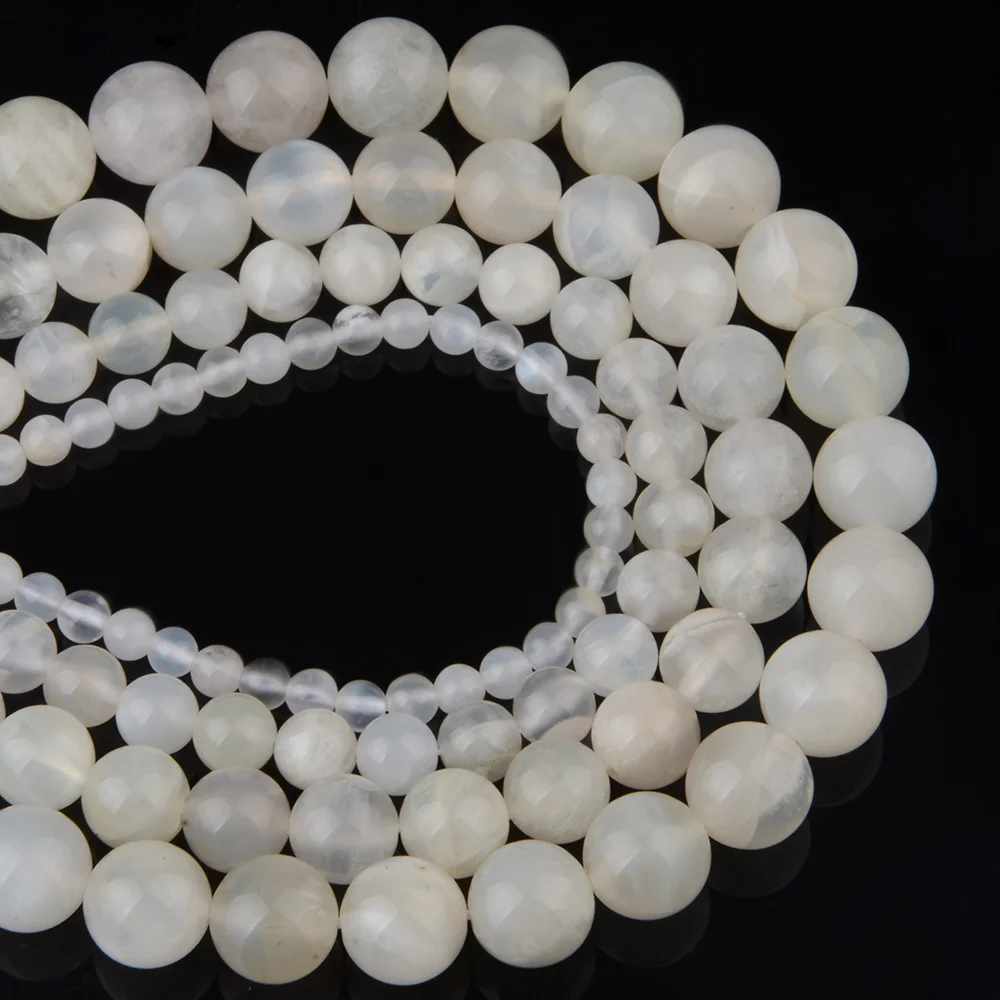 4 6 8 10mm Precious Round Natural White Crystal Beads Elegant Moon Stone for Jewelry Making 
4 6 8 10mm Precious Round Natural White Crystal Beads Elegant Moon Stone for Jewelry Making