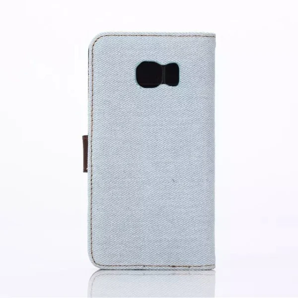 For Samsung S6 Edge Denim grain PU Leather Cell phone Case with Card Slots PU leather case
For Samsung S6 Edge Denim grain PU Leather Cell phone Case with Card Slots PU leather case