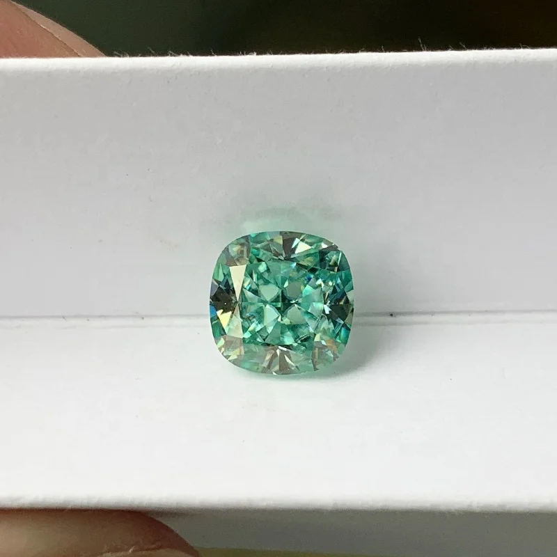 Hailer Jewelry cushion 5mm to 10mm price 1 carat cushion cut blue green color iced out GRA synthetic moissanite gemstone
Hailer Jewelry cushion 5mm to 10mm price 1 carat cushion cut blue green color iced out GRA synthetic moissanite gemstone