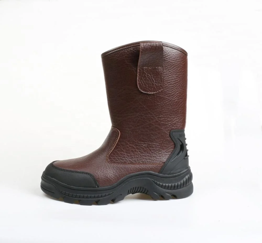 High quality dark brown waterproof mid cut safety shoes with steel toe for construction worker or miner
High quality dark brown waterproof mid cut safety shoes with steel toe for construction worker or miner