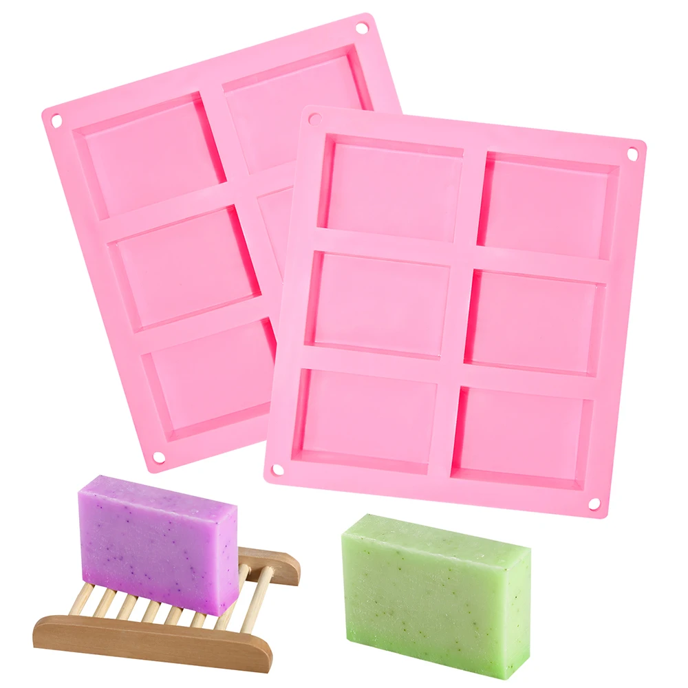 BHD Wholesale Homemade Craft 6 Cavity Easy to Take Silicone Square Soap Mold Tray, Blue,pink,purple,custom
BHD Wholesale Homemade Craft 6 Cavity Easy to Take Silicone Square Soap Mold Tray, Blue,pink,purple,custom