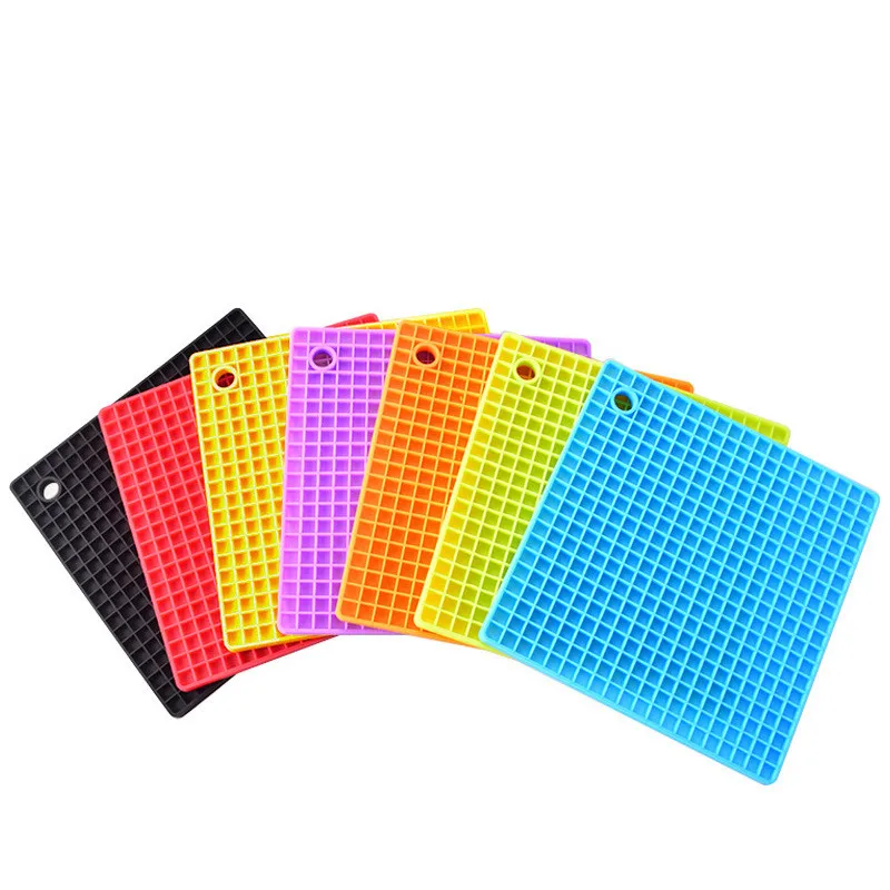 new design table decorative hot pot holder silicone multi-use square trivet mat, Customized
new design table decorative hot pot holder silicone multi-use square trivet mat, Customized