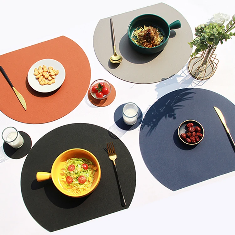 Double Side Different Colors Leather Placement Mats Placemat Waterproof Table Mat Set With Logo Handmade Table Mats
Double Side Different Colors Leather Placement Mats Placemat Waterproof Table Mat Set With Logo Handmade Table Mats