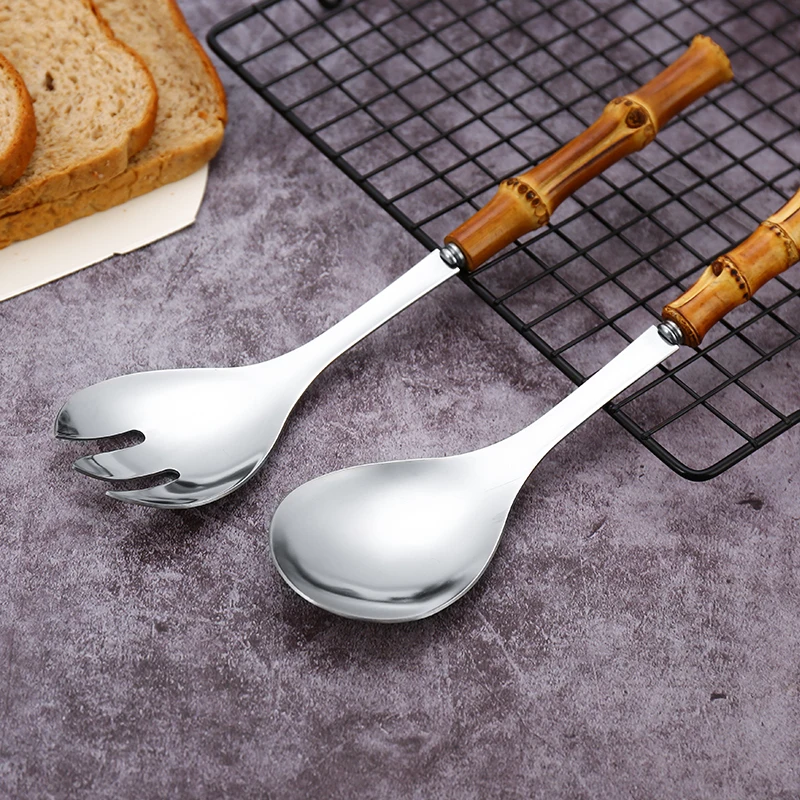 Hot sale 100% natural Bamboo High quality Stainless steel salad Fork Spoon Bamboo handle common fork spoon
Hot sale 100% natural Bamboo High quality Stainless steel salad Fork Spoon Bamboo handle common fork spoon