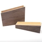 Antique Small Wood Craft Jewelry Gift Box with Custom Shape