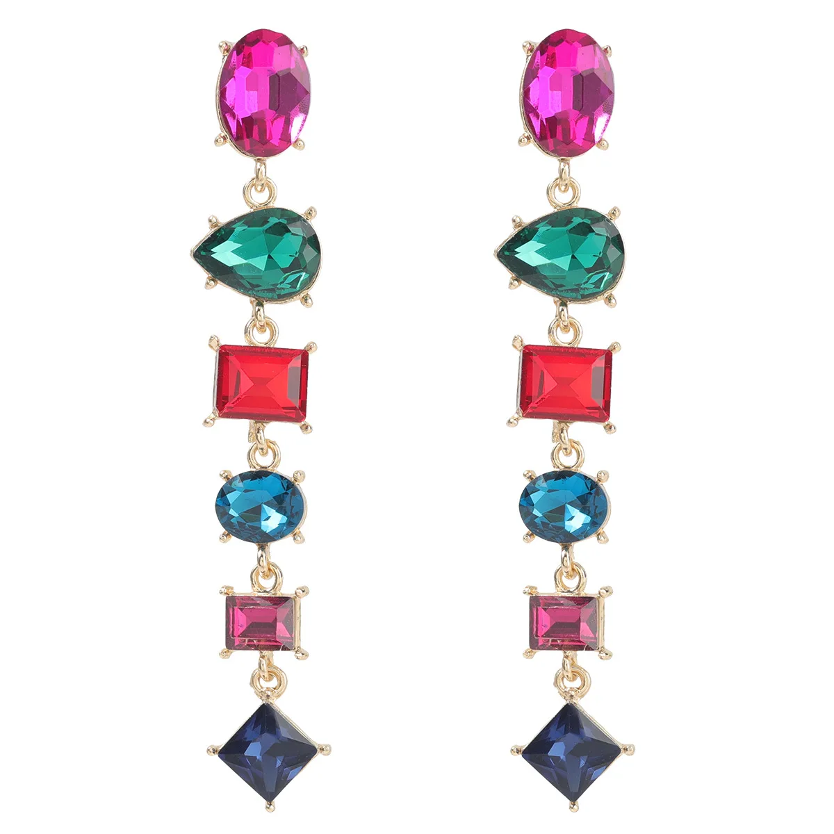 Y&Y Fashion Alloy Diamond Geometric Glass Long Trend Cross-border Fashion Rhinestone Earrings, Picture
Y&Y Fashion Alloy Diamond Geometric Glass Long Trend Cross-border Fashion Rhinestone Earrings, Picture