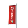 NO MOQ custom advertising flag PVC flex lamp post roadside banner