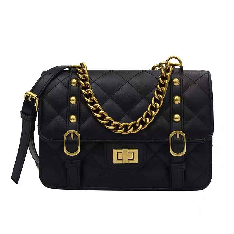 New style rhombus embroidery thread temperament ladies pu messenger bag rivet chain Korean casual all-match portable
New style rhombus embroidery thread temperament ladies pu messenger bag rivet chain Korean casual all-match portable