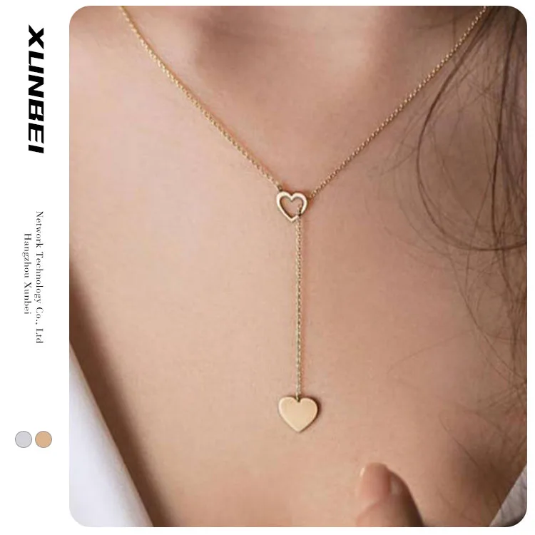 2021 fashion trendy Simple Design Long Chain gold sliver plated Heart-Shaped Pendant alloy party Necklace For Women, Could be customized
2021 fashion trendy Simple Design Long Chain gold sliver plated Heart-Shaped Pendant alloy party Necklace For Women, Could be customized