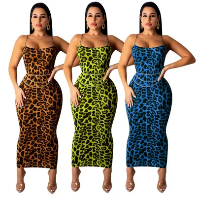 2021 Leopard Tight Fitted Strap Sleeveless Long Printed Sexy Casual Basic Dress Woman Bodycon Dress, White/khaki/light blue/red/pink/orange
2021 Leopard Tight Fitted Strap Sleeveless Long Printed Sexy Casual Basic Dress Woman Bodycon Dress, White/khaki/light blue/red/pink/orange