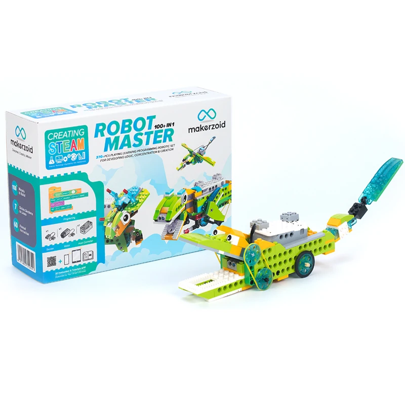 Programable STEM Robot Toy Kit Master Standard Remote Control RC Robot Model Educational Building Blocks
Programable STEM Robot Toy Kit Master Standard Remote Control RC Robot Model Educational Building Blocks