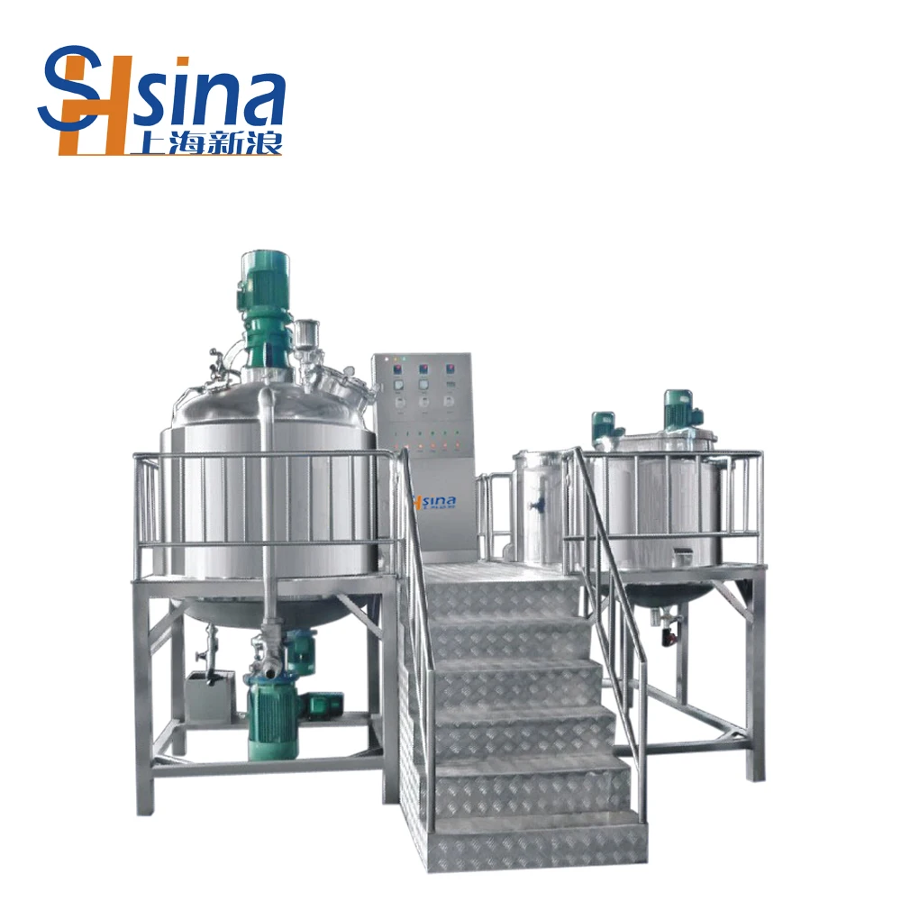 150l Gmp Standard Vacuum Emulsifying Homogenizer Mixer Machine Liquid