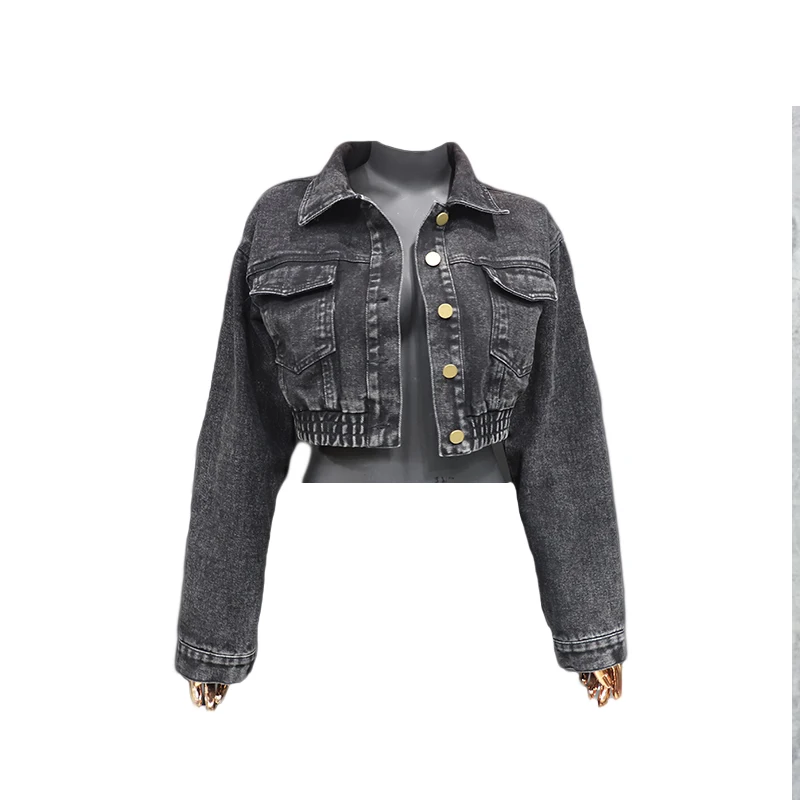 Hot Products Women's Denim Coat Manufacturer Ladies Slim Jackets Coats Female Short Vintage Plain Women Jean Jacket, Black
Hot Products Women's Denim Coat Manufacturer Ladies Slim Jackets Coats Female Short Vintage Plain Women Jean Jacket, Black