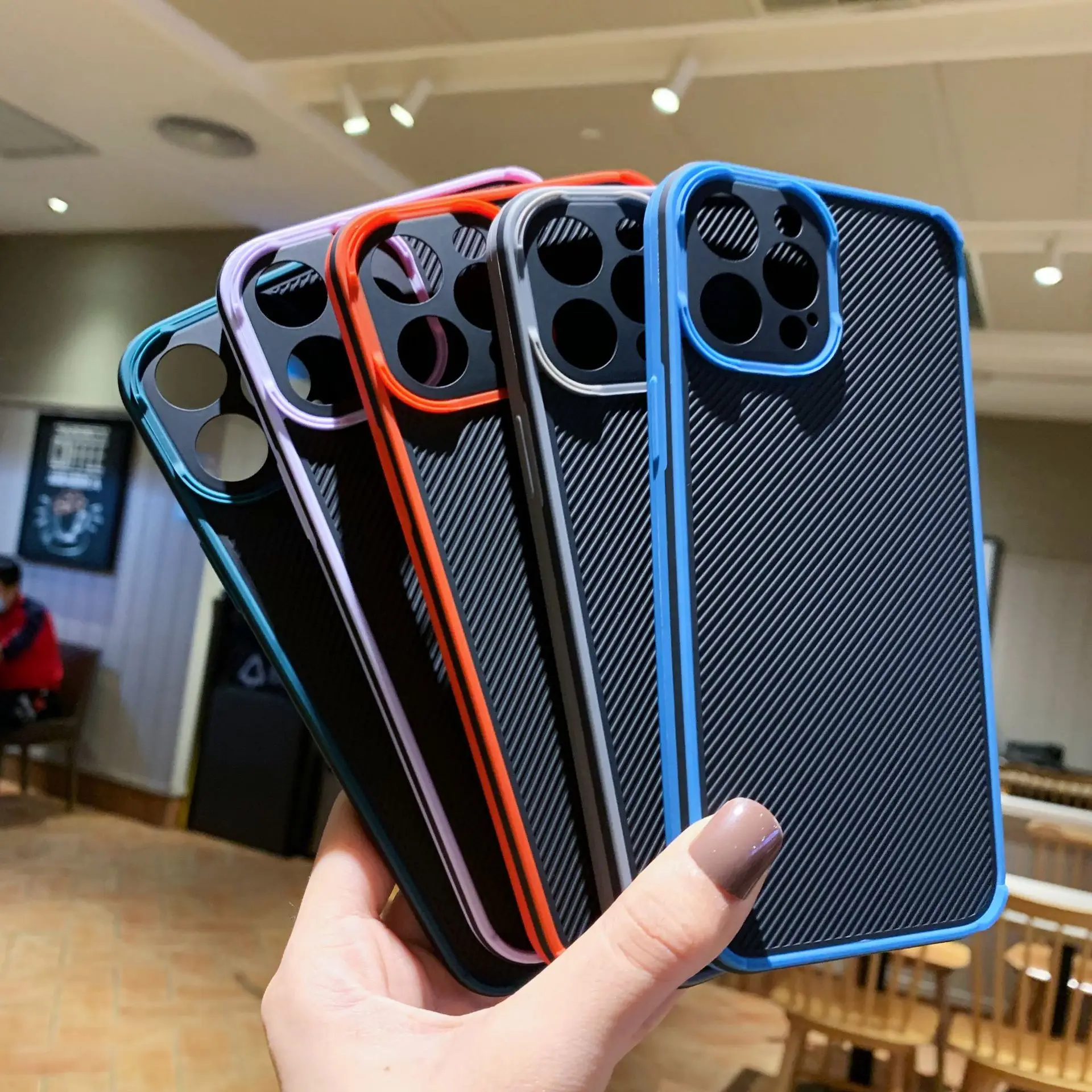 For iPhone 11 Pro Max Customized design TPU PC grooved lagging cell mobile phone case For iPhone 12 pro max case phone cover, Purple, red, gray, blue, green
For iPhone 11 Pro Max Customized design TPU PC grooved lagging cell mobile phone case For iPhone 12 pro max case phone cover, Purple, red, gray, blue, green
