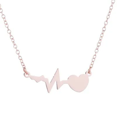 WIIPU Stainless Steel Necklace For Women Gold And Rose Gold Color Love Electrocardiogram Pendant Necklace Engagement Jewelry, Gold,silver,black
WIIPU Stainless Steel Necklace For Women Gold And Rose Gold Color Love Electrocardiogram Pendant Necklace Engagement Jewelry, Gold,silver,black