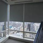 QIDA 100% polyester window smart roller blind with blackout shade for living room