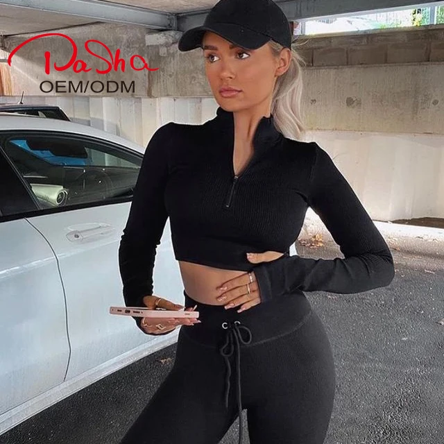 Pashasunshine 2021 New Active Wear Fitness Long Sleeve Spandex Front Zip up Yoga Jacket and drawstring Leggings Set, As picture
Pashasunshine 2021 New Active Wear Fitness Long Sleeve Spandex Front Zip up Yoga Jacket and drawstring Leggings Set, As picture