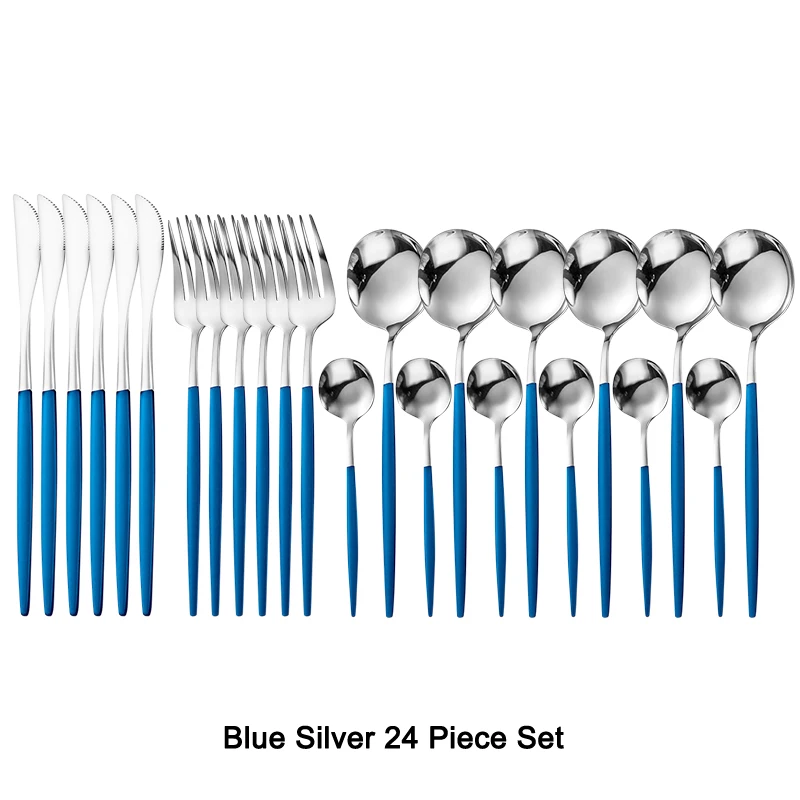 24 pcs/set of high grade flatware sets cutlery beautiful western tableware restaurant cutlery portable spoon fork knife
24 pcs/set of high grade flatware sets cutlery beautiful western tableware restaurant cutlery portable spoon fork knife