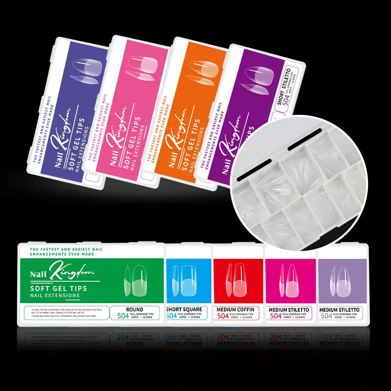 Soft Gel Nail Tips Long Stiletto 504 PCS Full Cover Clear Pre-buff PMMA False Press on Gelly Nail Tips For Nail Salons
Soft Gel Nail Tips Long Stiletto 504 PCS Full Cover Clear Pre-buff PMMA False Press on Gelly Nail Tips For Nail Salons
