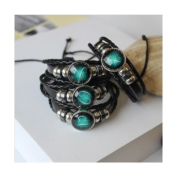 New adjustable twelve constellate European and American Korean version of hand-woven vintage leather bracelet unisex couple b
New adjustable twelve constellate European and American Korean version of hand-woven vintage leather bracelet unisex couple b