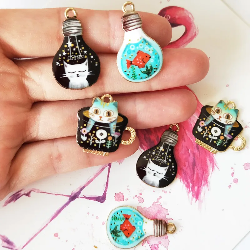 Resin mug cat cartoon Charms bulb Pendant for Jewelry DIY Earrings Necklace Key Chain Making
Resin mug cat cartoon Charms bulb Pendant for Jewelry DIY Earrings Necklace Key Chain Making