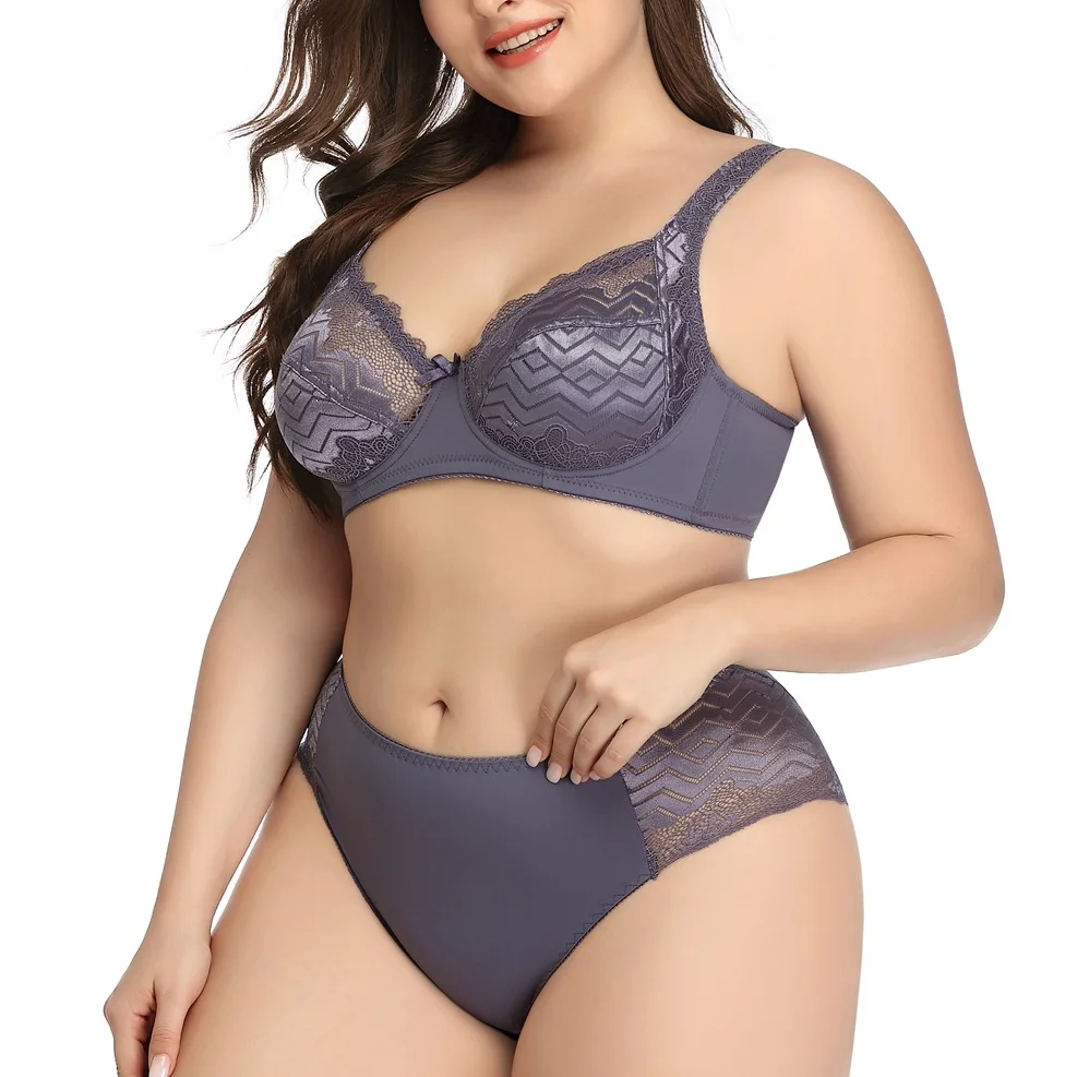 Floral Lace Women Lingeries Full Cup Half-Transparent Plus Size Bra Unlined Bh Ultra Thin Female Bra and Brief Set
Floral Lace Women Lingeries Full Cup Half-Transparent Plus Size Bra Unlined Bh Ultra Thin Female Bra and Brief Set