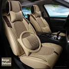 Custom Waterproof PU Leather Full Surround Comfortable Universal Steering Wheel Cover Set Car Seats Cover for Luxury Cars