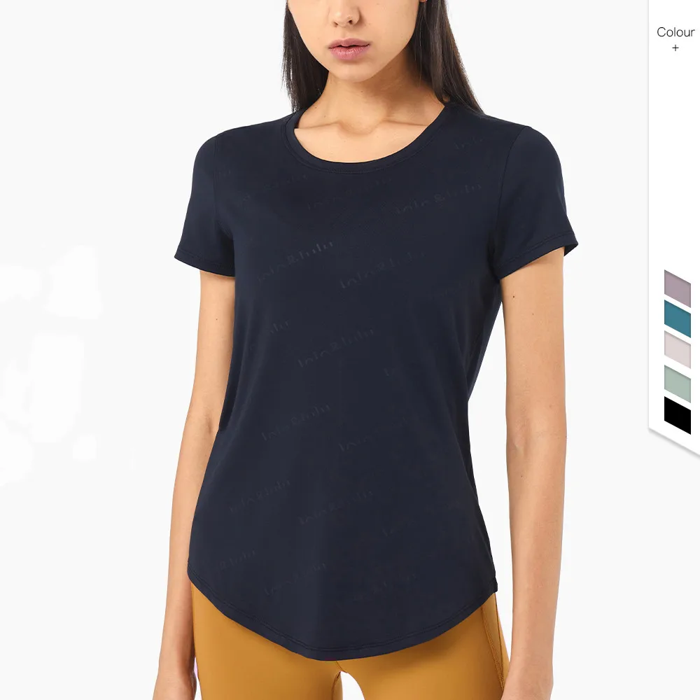 Running fitness clothing top women sporting ladies yoga tops t-shirt sport logo, Accept custom color
Running fitness clothing top women sporting ladies yoga tops t-shirt sport logo, Accept custom color