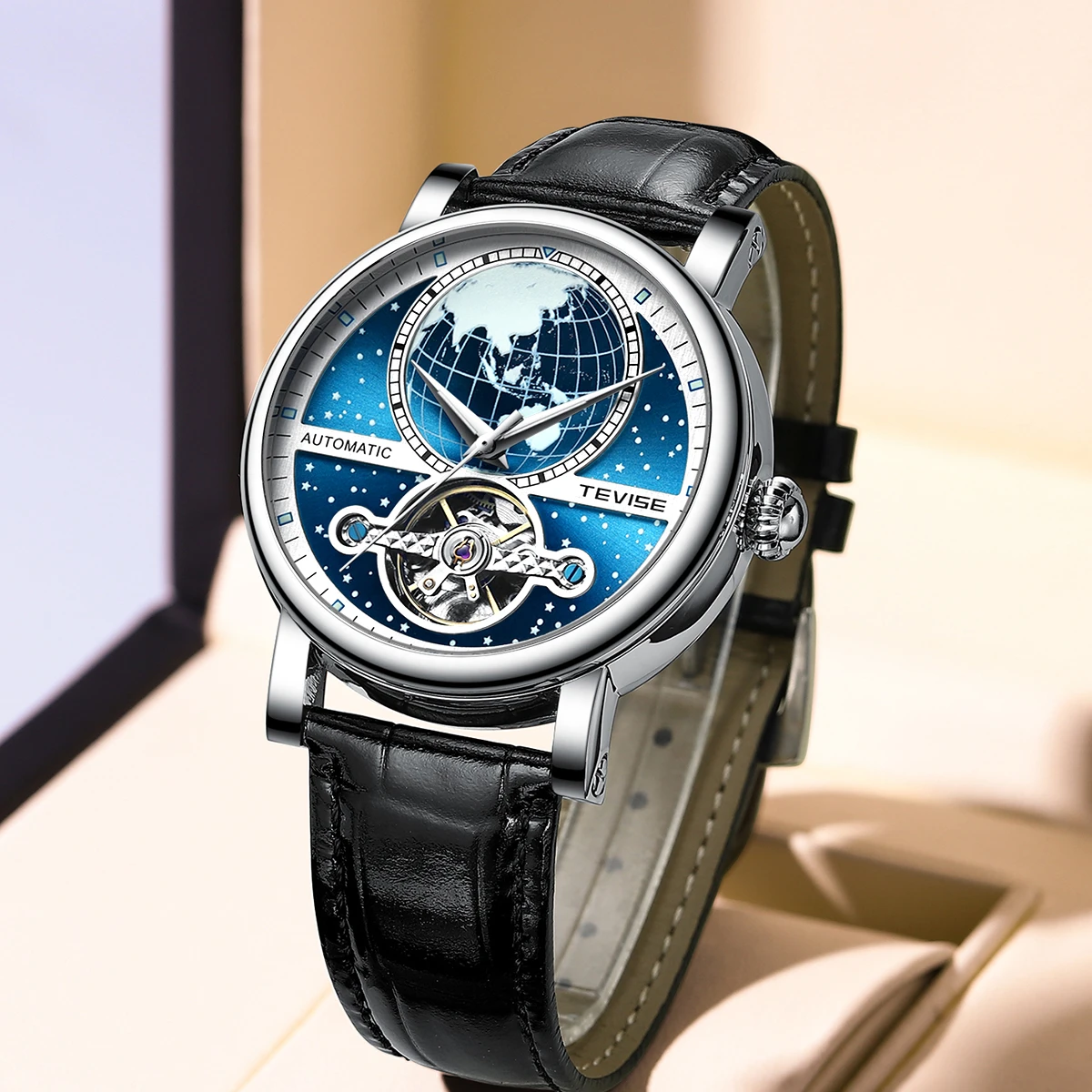 2021 Tourbillon movement leather watch luminous earth design fashion automatic wristwatch for men
2021 Tourbillon movement leather watch luminous earth design fashion automatic wristwatch for men